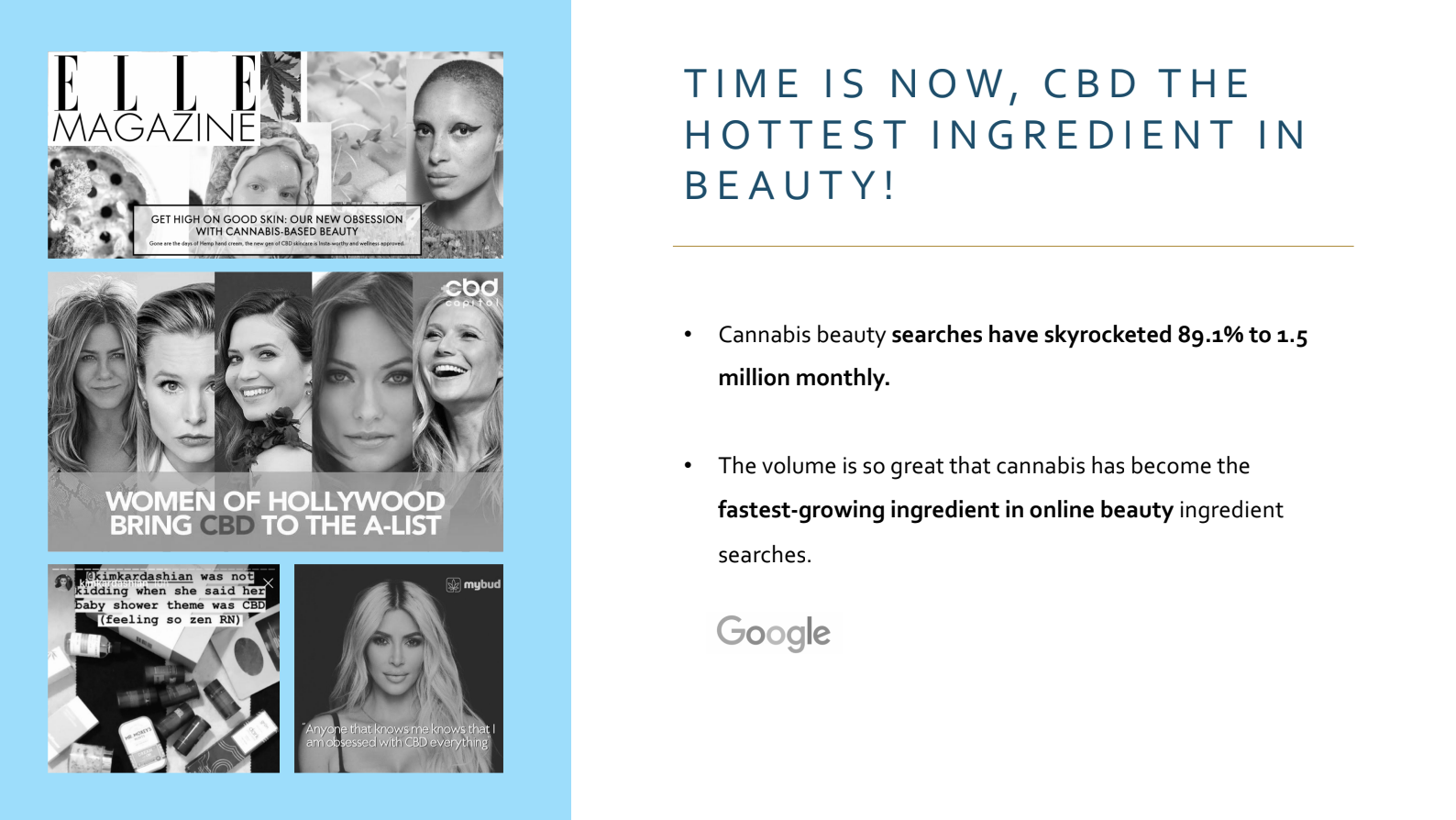 An image showing the after design that Venga created for the business, showing why CBD in beauty is relevant